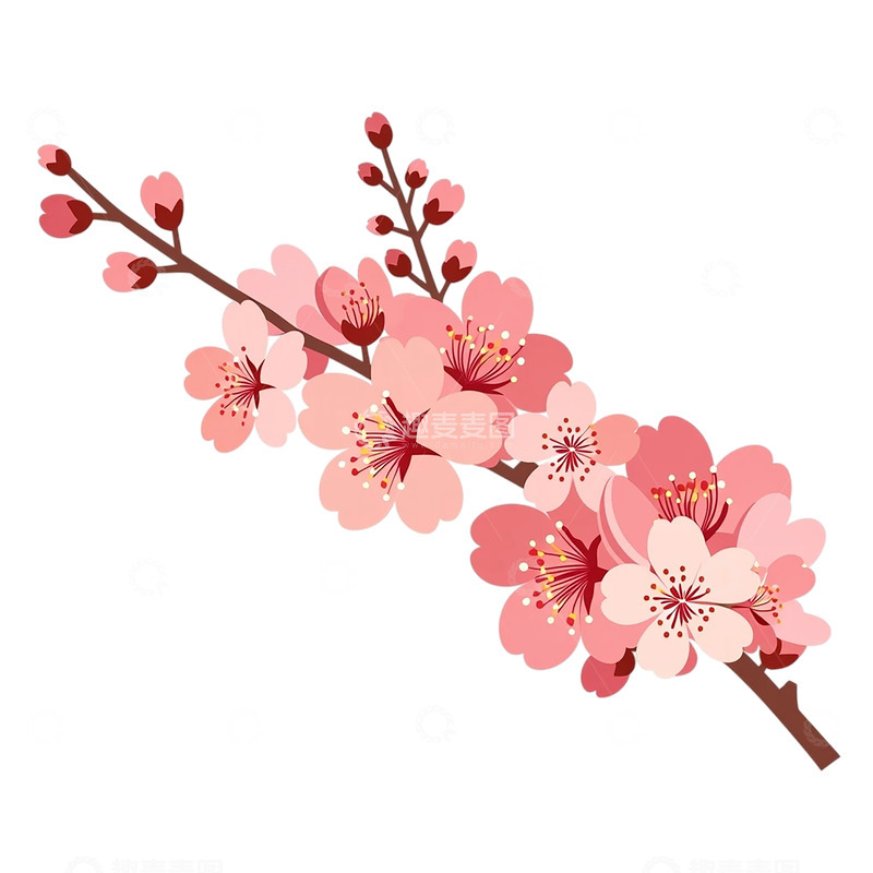 高清大图下载【趣麦麦图】春日桃花盛开的梦幻画卷