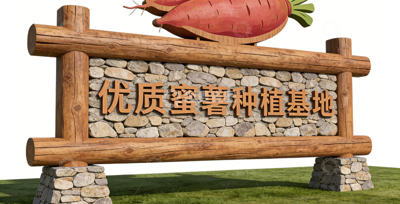 高清大图下载【趣麦麦图】优质蜜薯种植基地景观小品