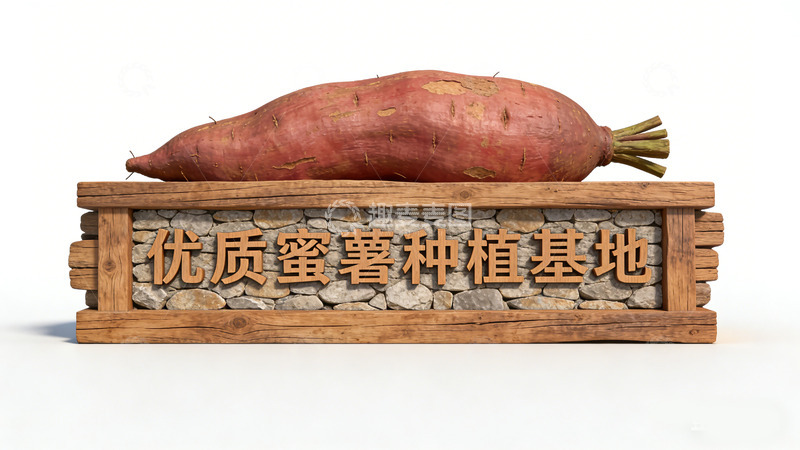 高清大图下载【趣麦麦图】优质蜜薯种植基地标识牌