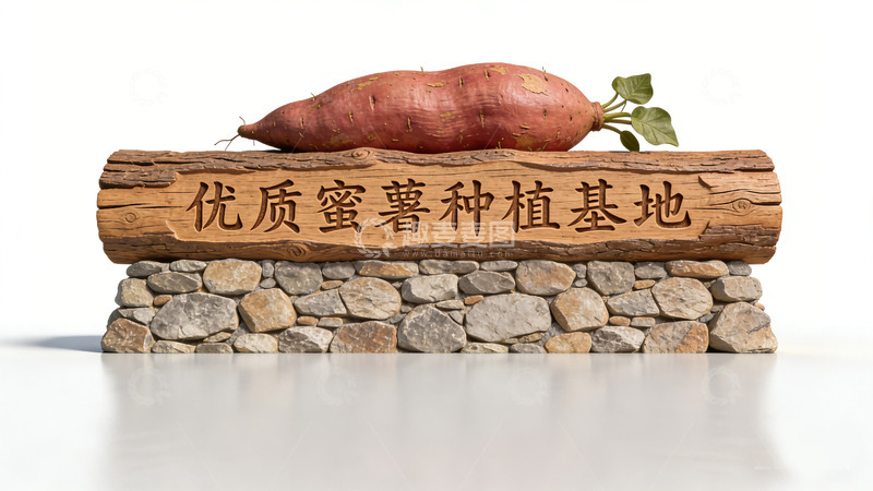 高清大图下载【趣麦麦图】红薯种植展示景观小品标识牌