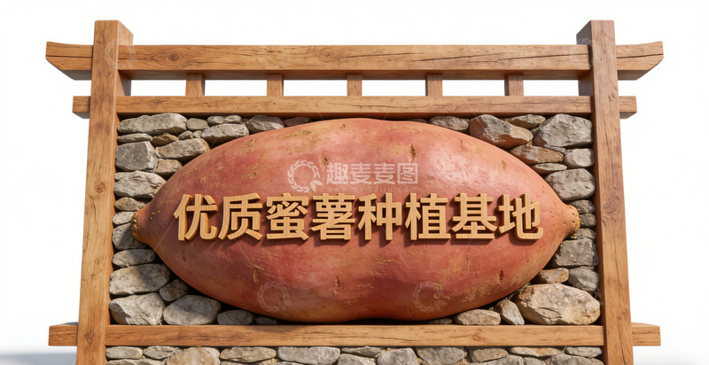 高清大图下载【趣麦麦图】红薯种植基地景观小品标识牌