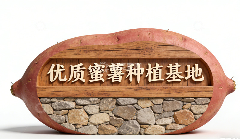 高清大图下载【趣麦麦图】红薯基地宣传牌标识牌