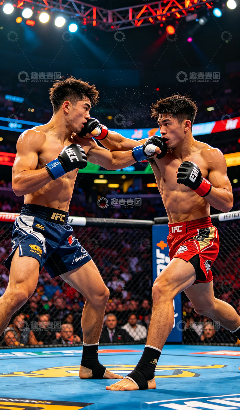 高清大图下载【趣麦麦图】MMA综合格斗赛场激战瞬间
