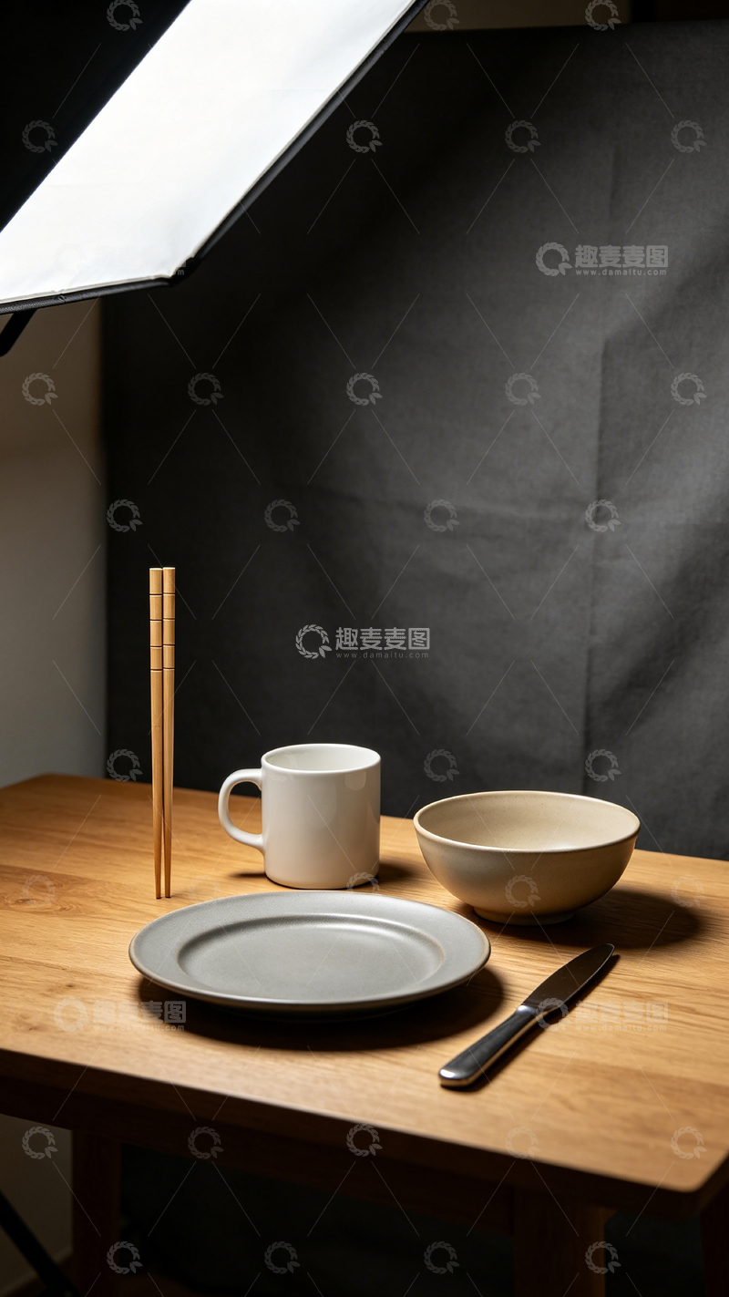 高清大图下载【趣麦麦图】简约餐具摆设摄影