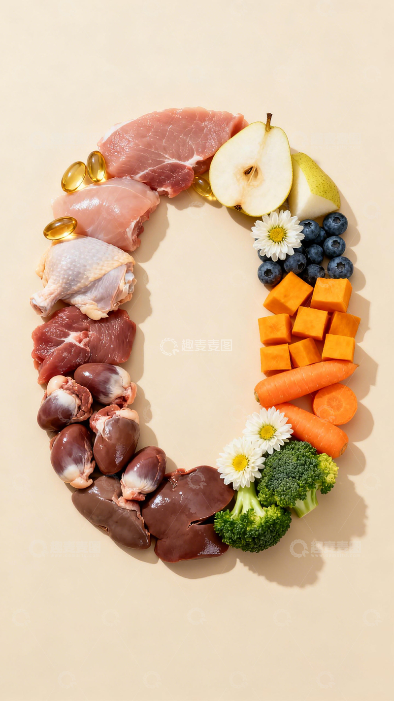 高清大图下载【趣麦麦图】健康饮食字母D造型