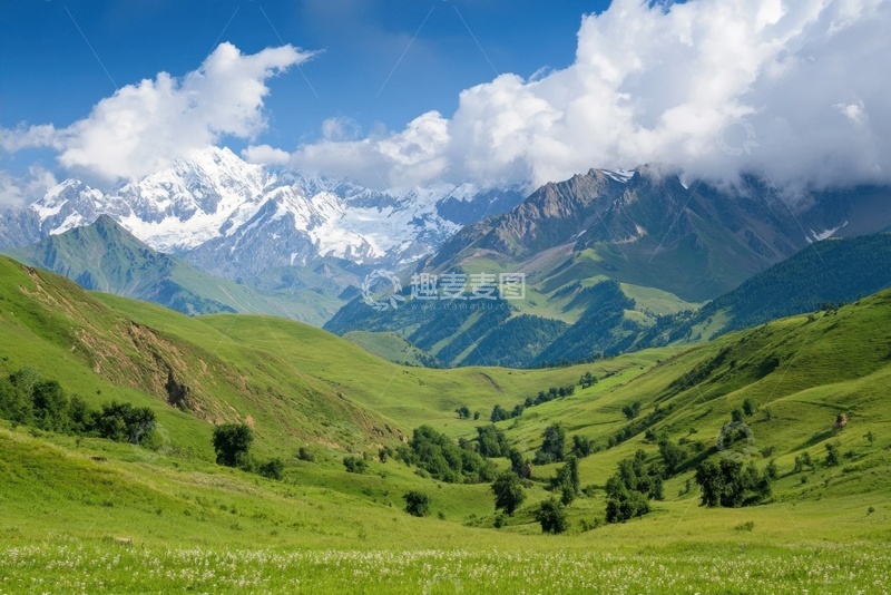 高清大图下载【趣麦麦图】绿山峡谷自然美景