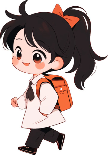 AICG可爱卡通风格Q版小女孩