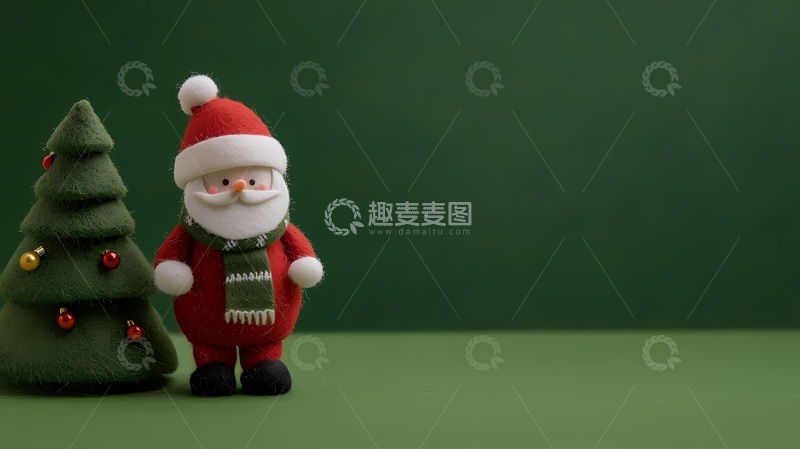 高清大图下载【趣麦麦图】圣诞老人树摆件摄影