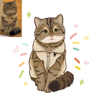 可爱卡通猫咪插画设计素材