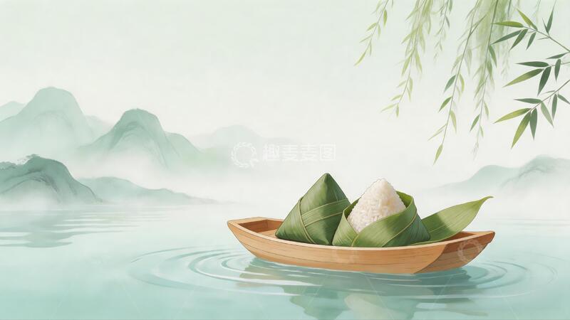 高清大图下载【趣麦麦图】端午节背景横板