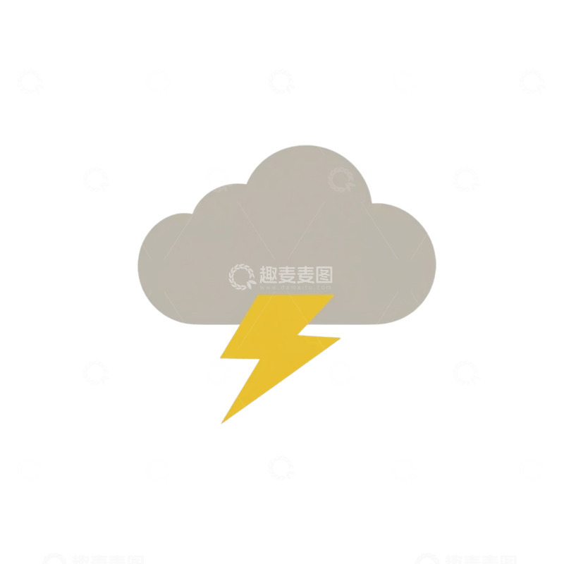 高清大图下载【趣麦麦图】暴风雷鸣中的乌云压顶