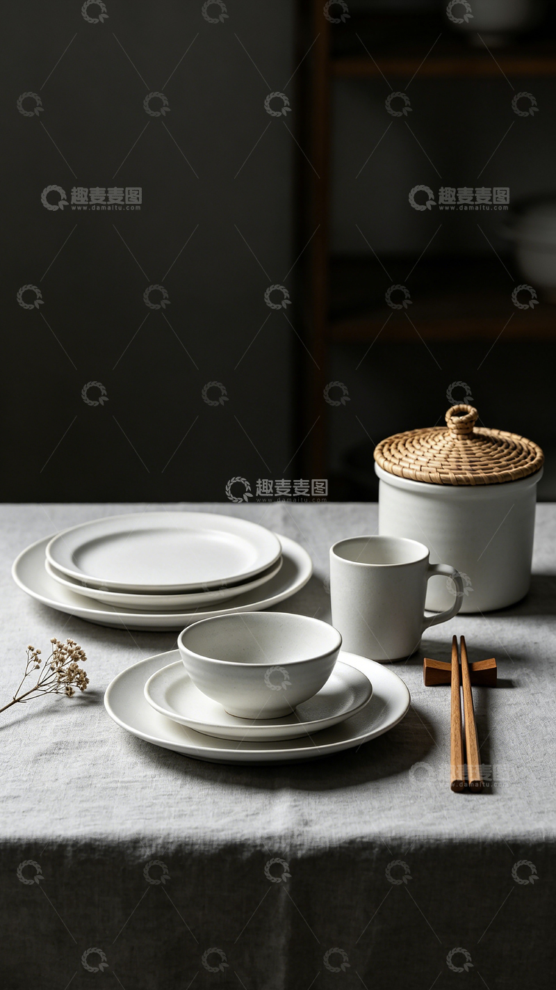 高清大图下载【趣麦麦图】餐具简约摆设静物摄影