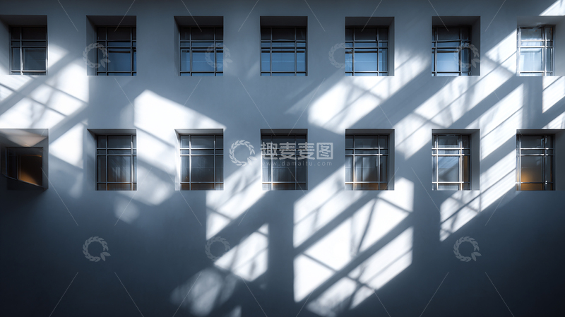 高清大图下载【趣麦麦图】阴影舞动的建筑画卷