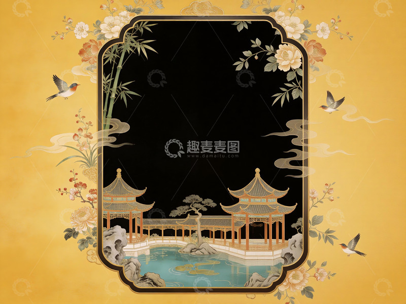 高清大图下载【趣麦麦图】新中式风格可视化表框1
