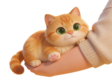 3d可爱胖橘猫2