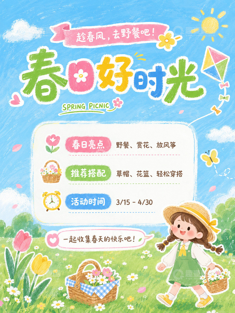 高清大图下载【趣麦麦图】-抓住春天的小美好