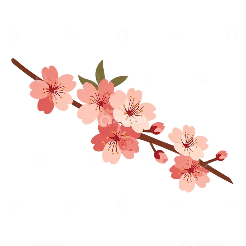 高清大图下载【趣麦麦图】春意盎然桃花纷飞画卷