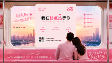 520情人节地铁广告主视觉