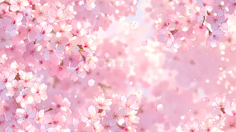 高清大图下载【趣麦麦图】樱花时空涟漪之舞