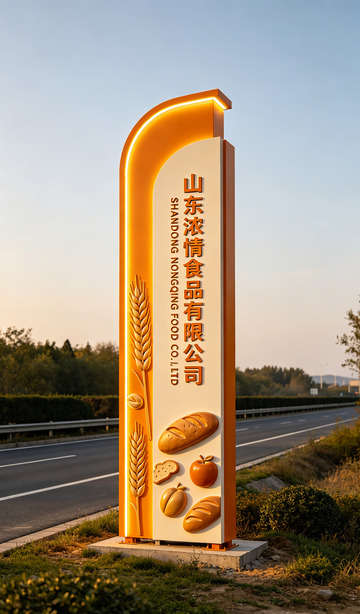 高速路牌食品公司标识