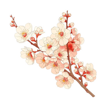 杏花盛放的春日旋律