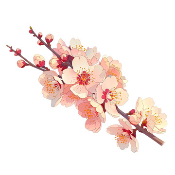 温柔粉色杏花的诗意流转