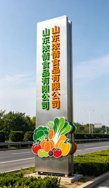 不锈钢标志牌食品公司指示牌