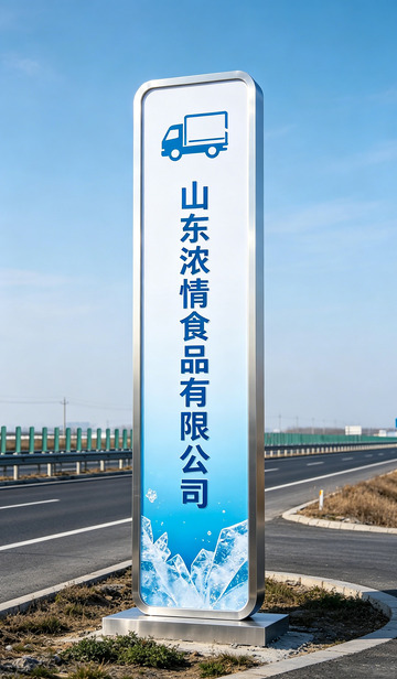 公路标志食品公司指示牌