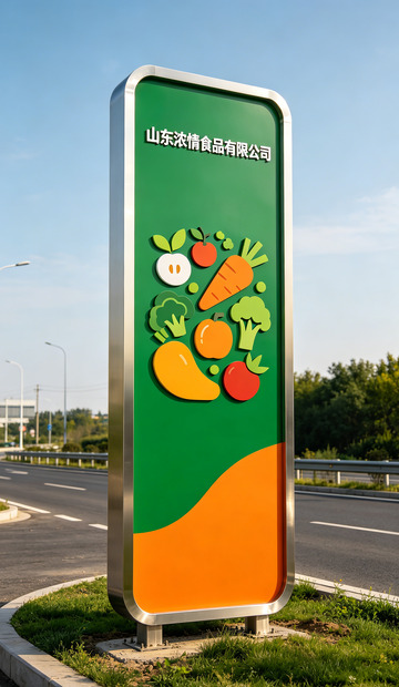 果蔬广告牌山东浓情食品