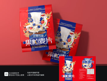 酸奶坚果水果麦片包装