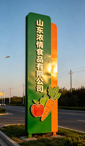 企业广告牌果蔬图案设计