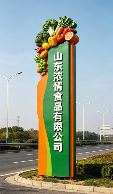山东浓情食品公司标牌
