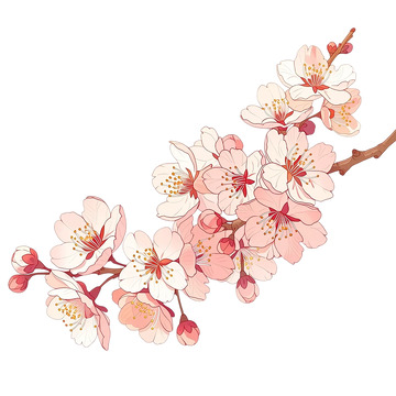 春日柔情杏花盛放