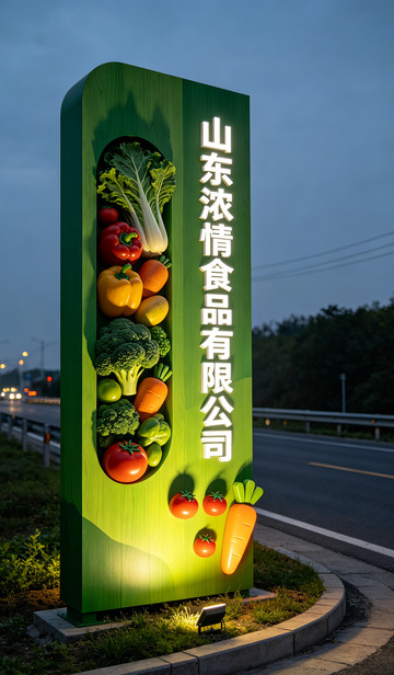 蔬菜广告竖立牌