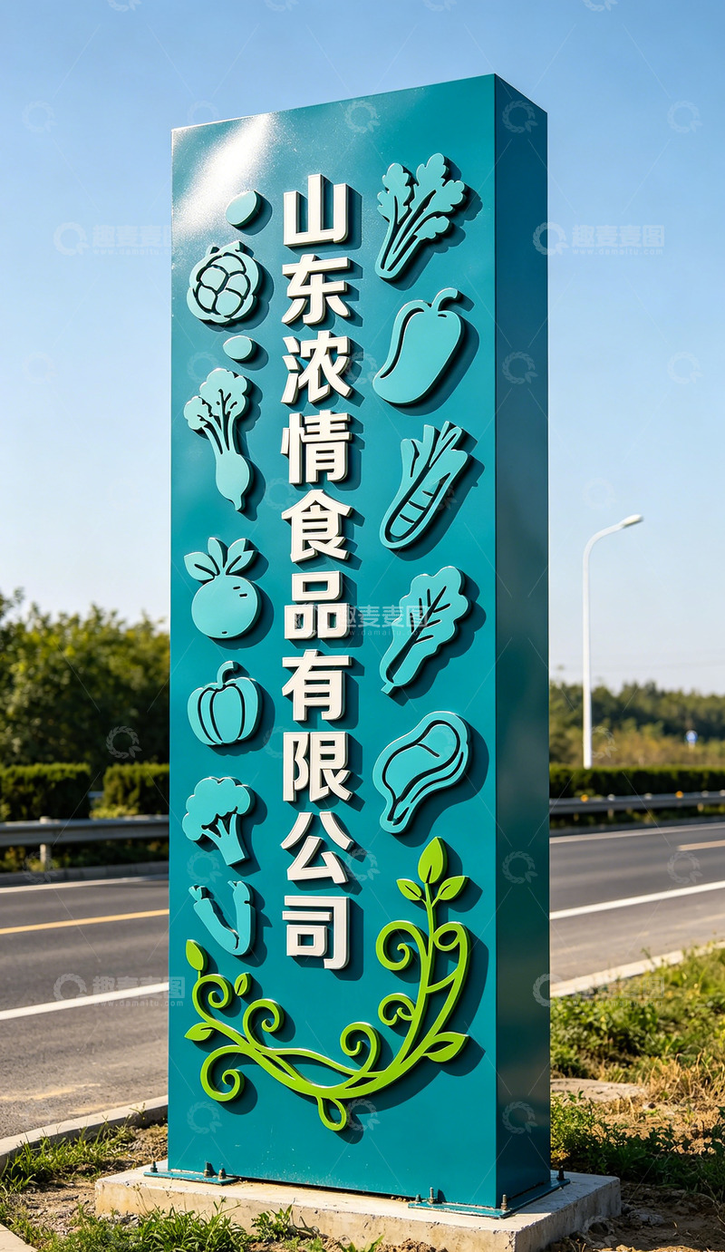 高清大图下载【趣麦麦图】-食品公司标识牌设计素材