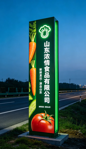 山东浓情食品广告牌