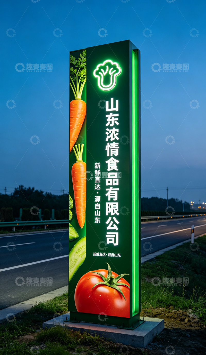 高清大图下载【趣麦麦图】-山东浓情食品广告牌