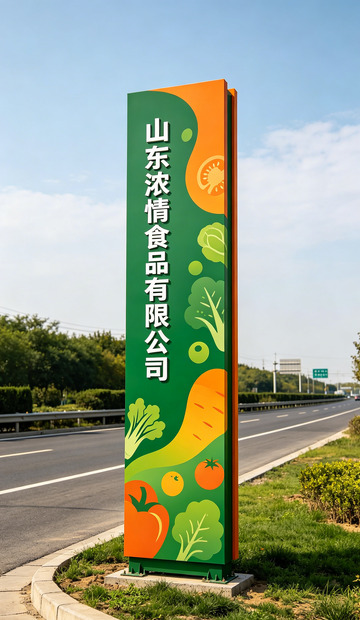 山东浓情食品户外广告牌