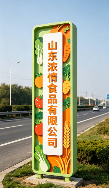 果蔬风格公司广告牌设计