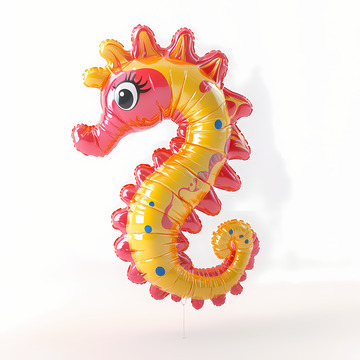 卡通海马气球装饰广告
