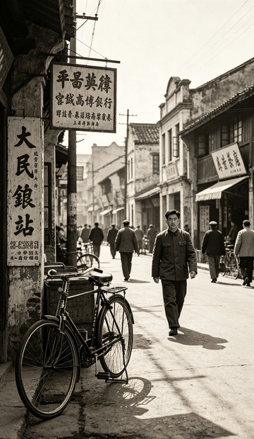 老街风情黑白摄影旧城记忆