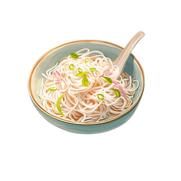 清晨的素雅面线盛宴