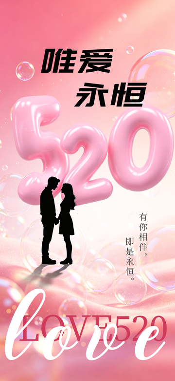 浪漫520爱情海报设计素材