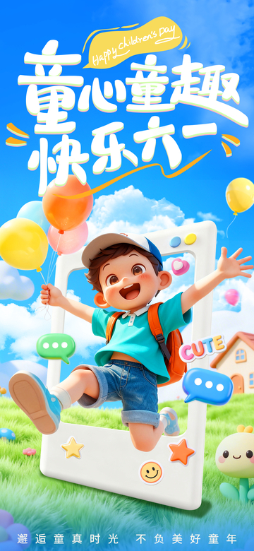童趣六一宣传海报设计素材