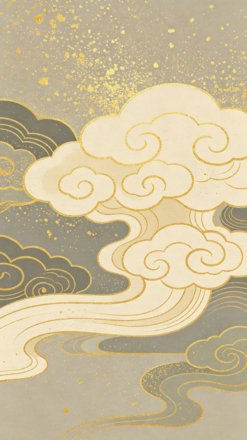 传统云纹装饰画