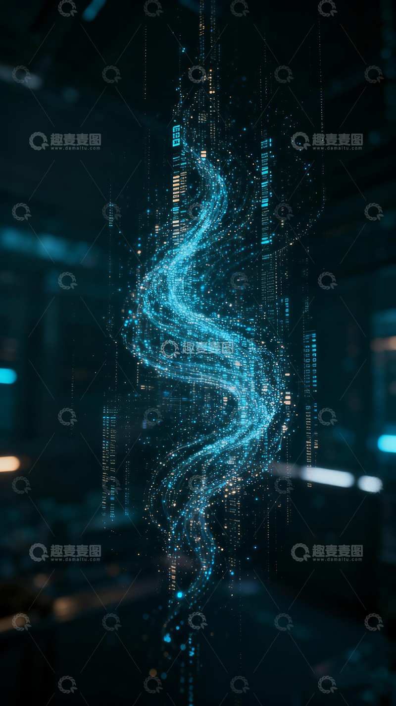 高清大图下载【趣麦麦图】科技风数字螺旋动态视觉