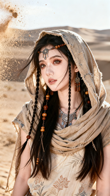 沙漠风情美人写真