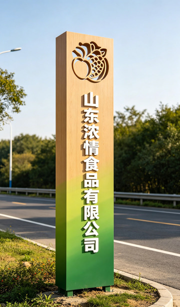 山东浓情食品户外标识牌