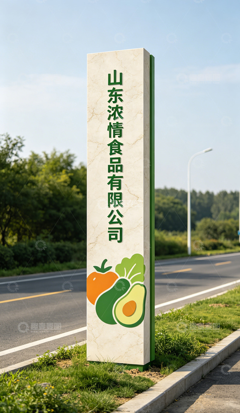 高清大图下载【趣麦麦图】广告牌食品公司展示导视牌