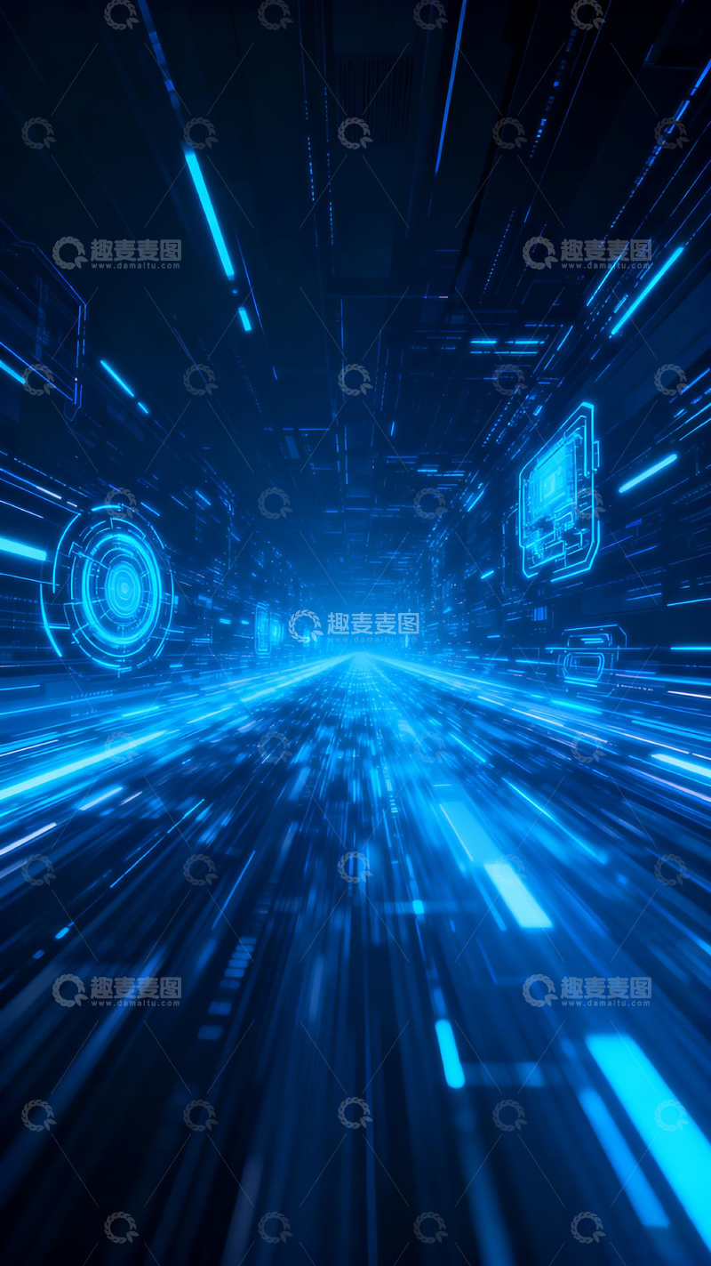 高清大图下载【趣麦麦图】未来科技隧道视觉特效